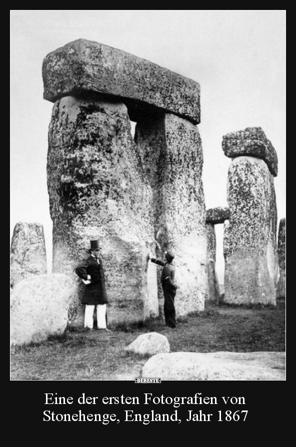 Eine der ersten Fotografien von Stonehenge... - Lustige Bilder | DEBESTE.de