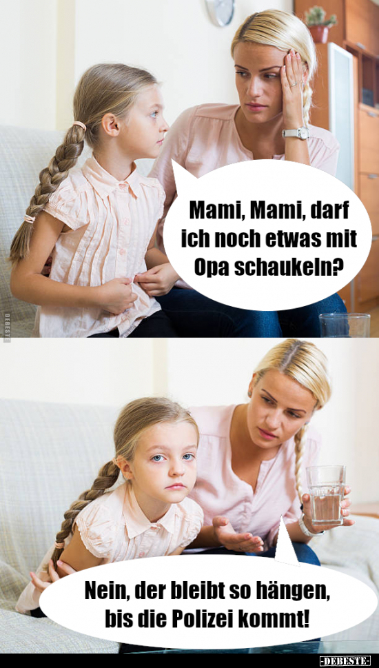Mami, Mami, darf ich noch etwas mit Opa schaukeln.. - Lustige Bilder | DEBESTE.de