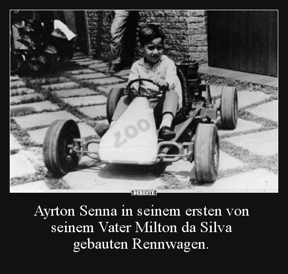 Ayrton Senna in seinem ersten von seinem Vater Milton da.. - Lustige Bilder | DEBESTE.de