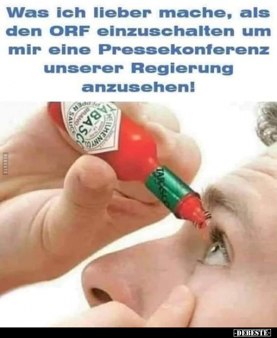 Was ich lieber mache, als den ORF einzuschalten um mir eine..