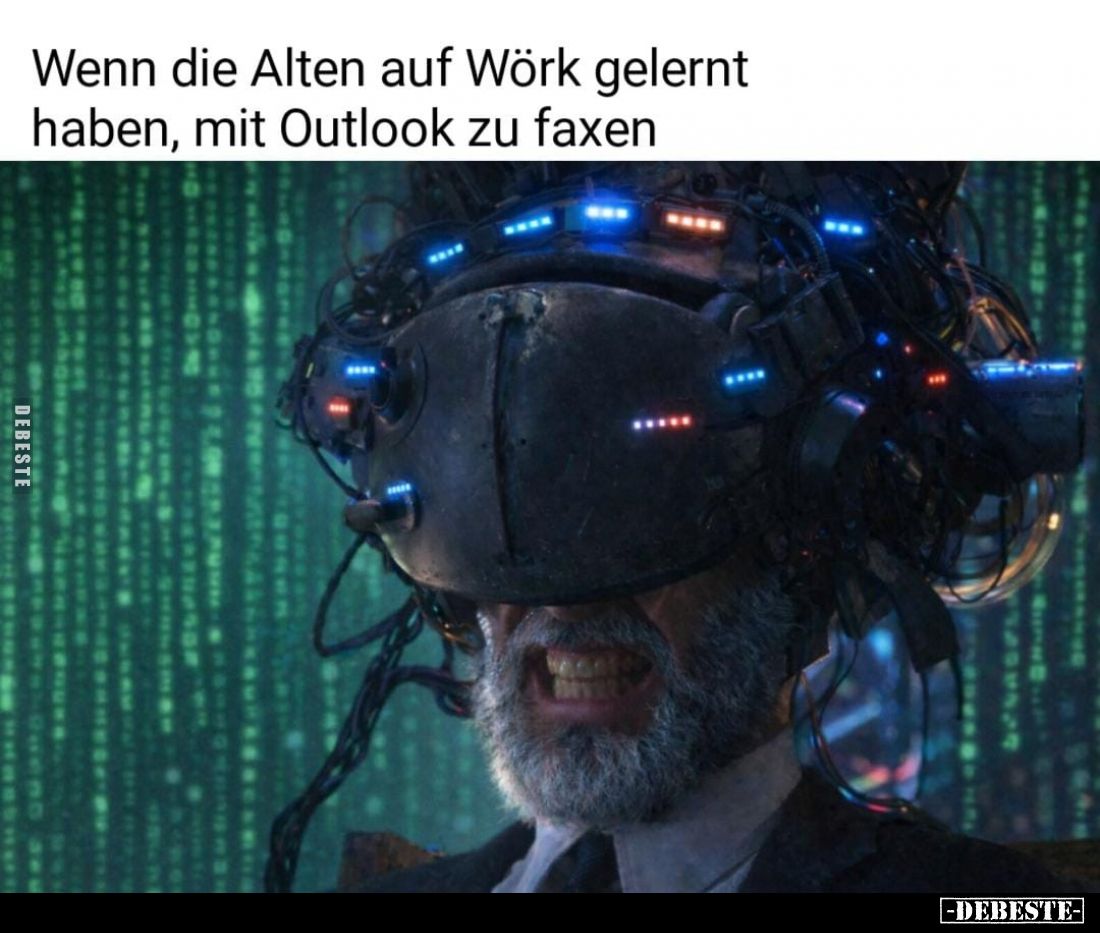 Wenn die Alten auf Wörk gelernt haben, mit Outlook zu faxen