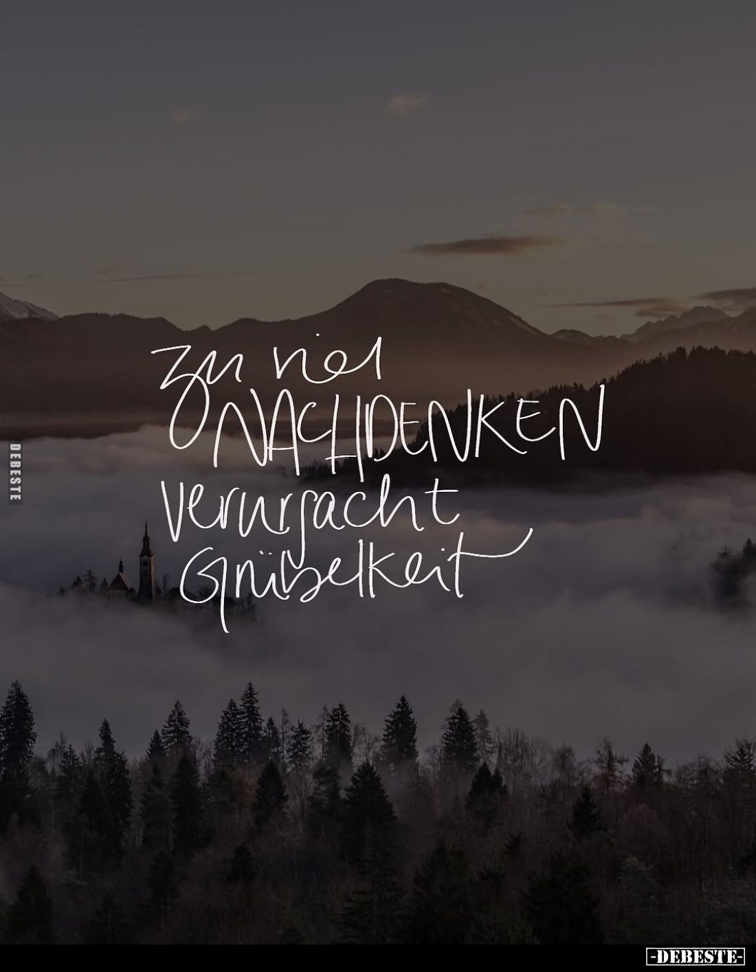 Zu viel Nachdenken verursacht Grübelkeit.