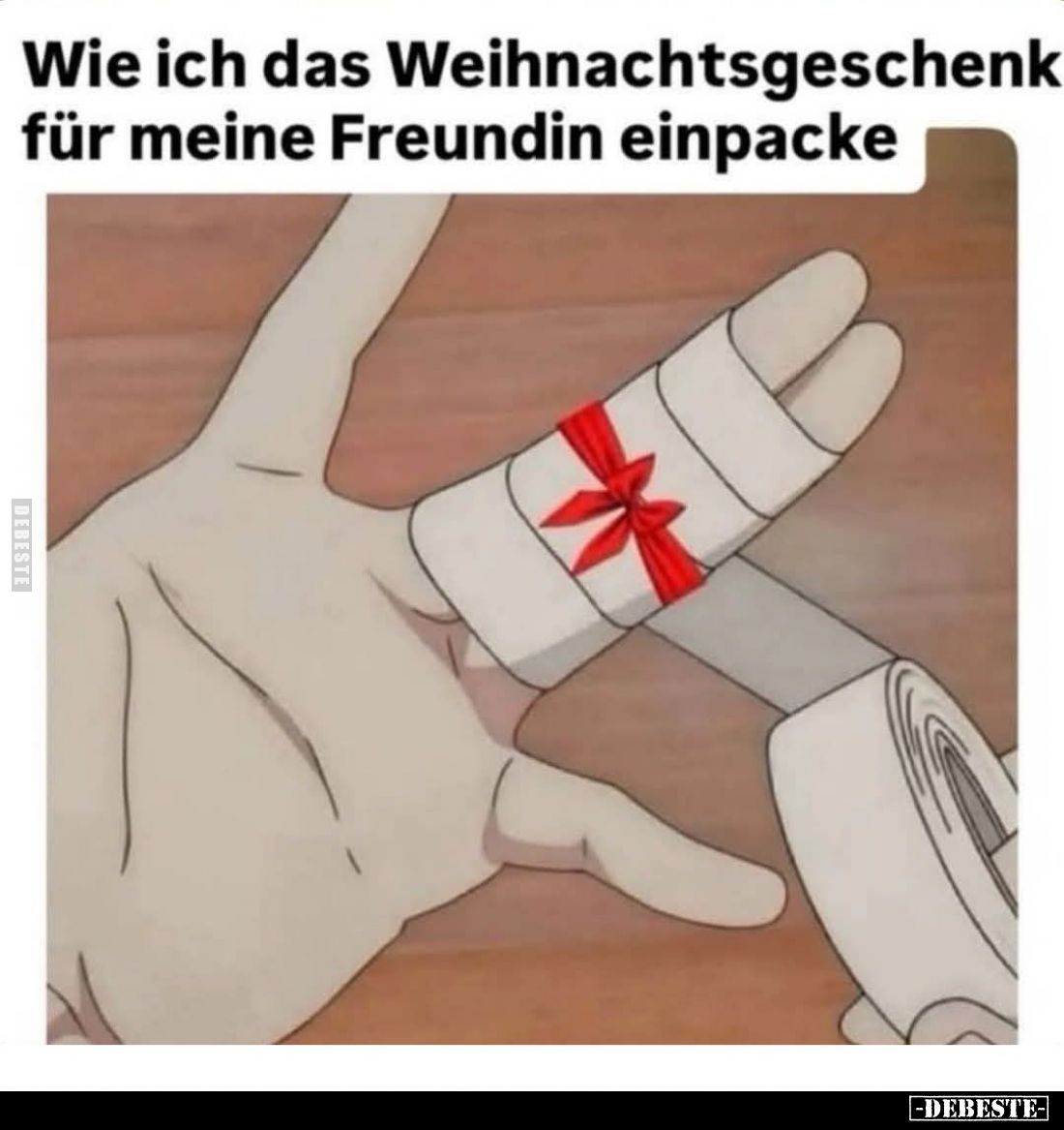 Wie ich das Weihnachtsgeschenk für meine Freundin einpacke.