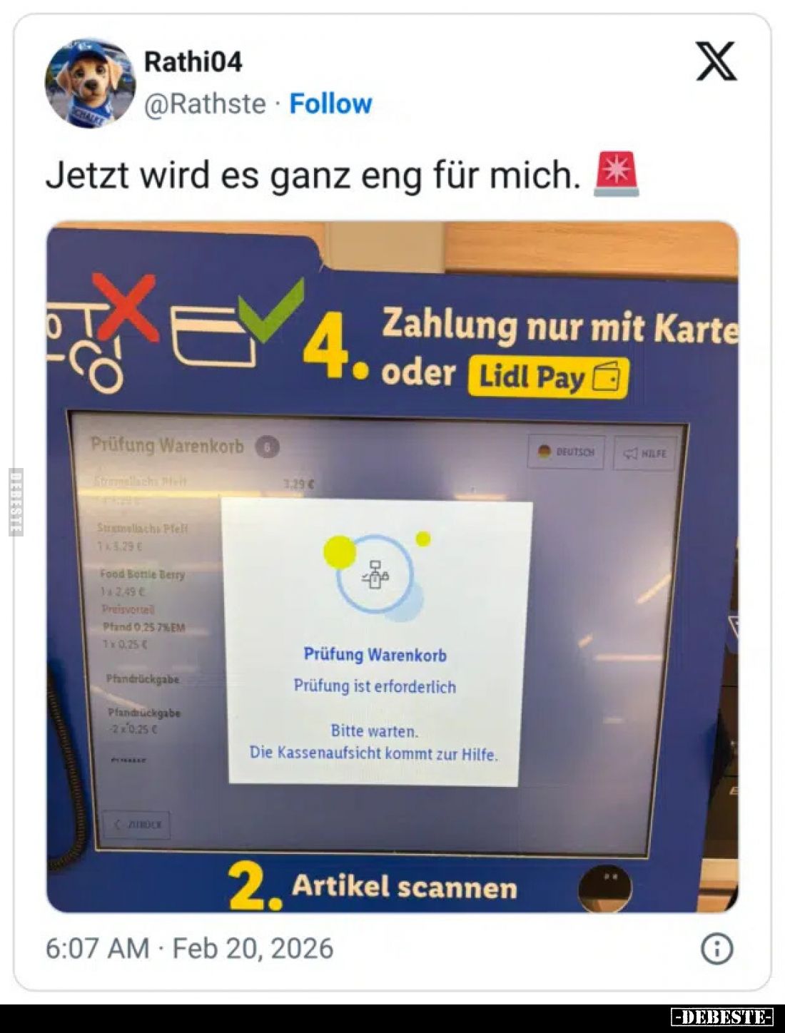 Jetzt wird es ganz eng für mich.