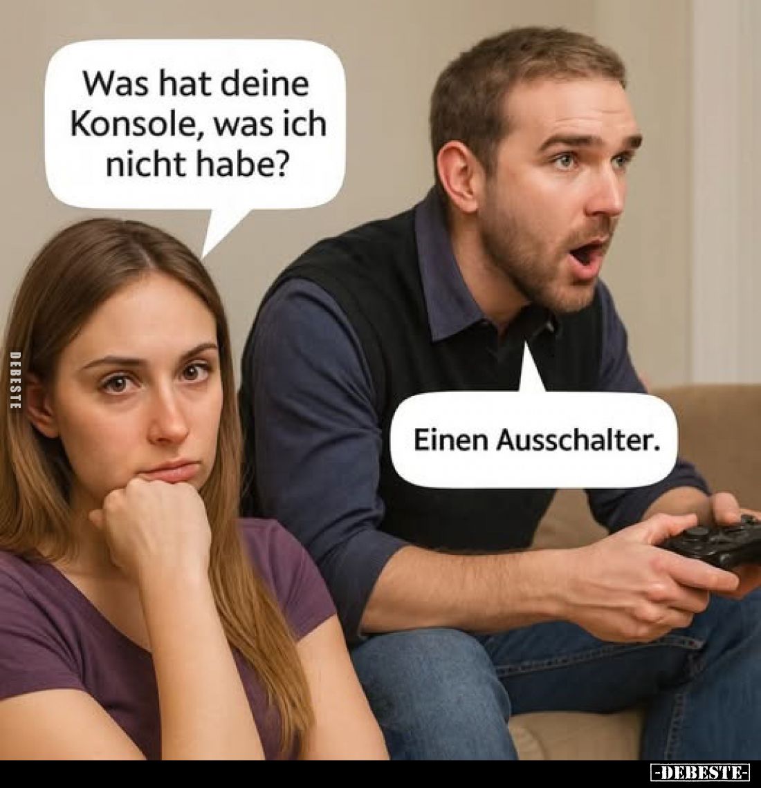 Was hat deine Konsole, was ich nicht habe? -
Einen Ausschalter.