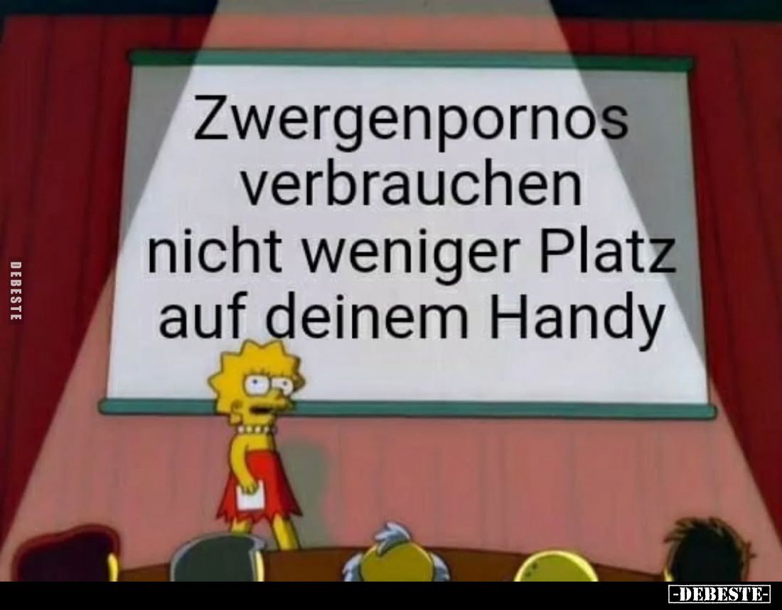Zwergenpornos verbrauchen nicht weniger Platz auf deinem Handy.