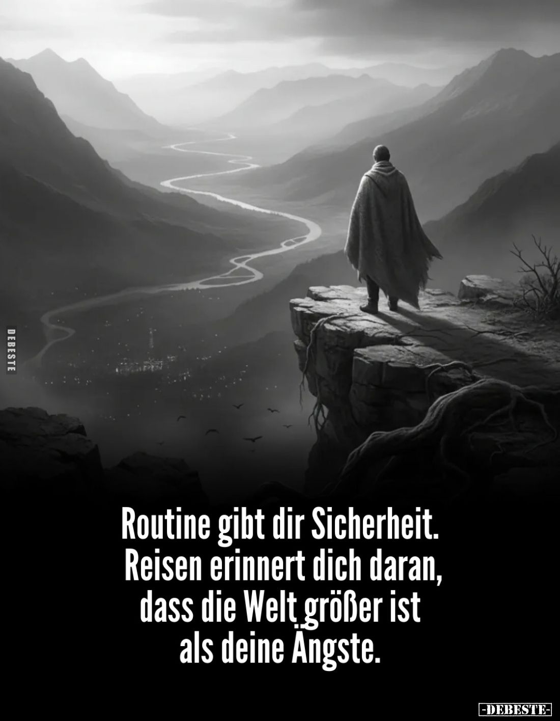 Routine gibt dir Sicherheit.
Reisen erinnert dich daran, dass die Welt größer ist als deine Ängste.