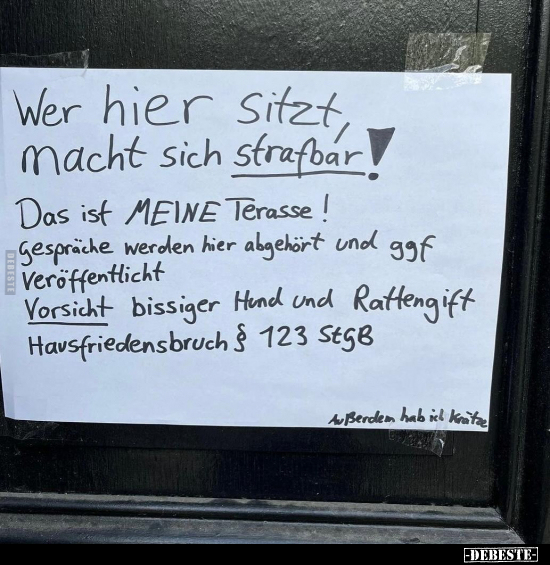 Wer hier sitzt, macht sich strafbar.. - Lustige Bilder | DEBESTE.de