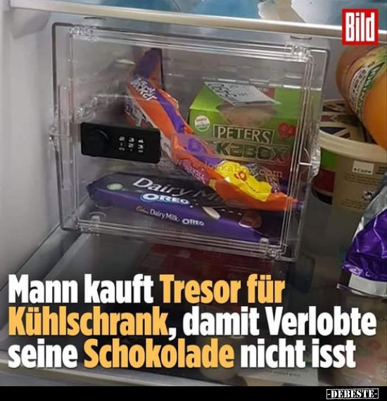 Mann kauft Tresor für Kühlschrank, damit Verlobte seine.. - Lustige Bilder | DEBESTE.de