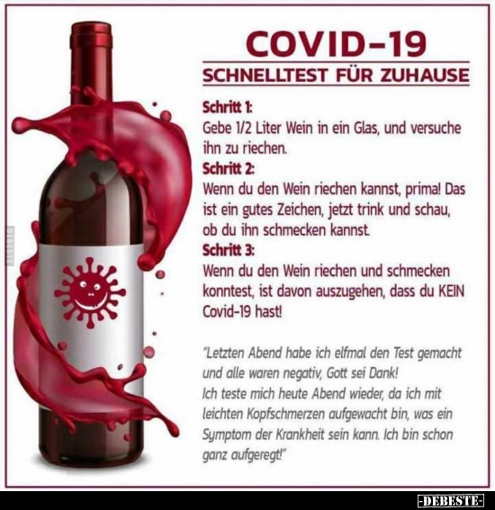 COVID-19 Schnelltest für Zuhause.. - Lustige Bilder | DEBESTE.de