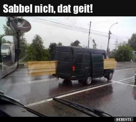 Sabbel nich, dat geit!