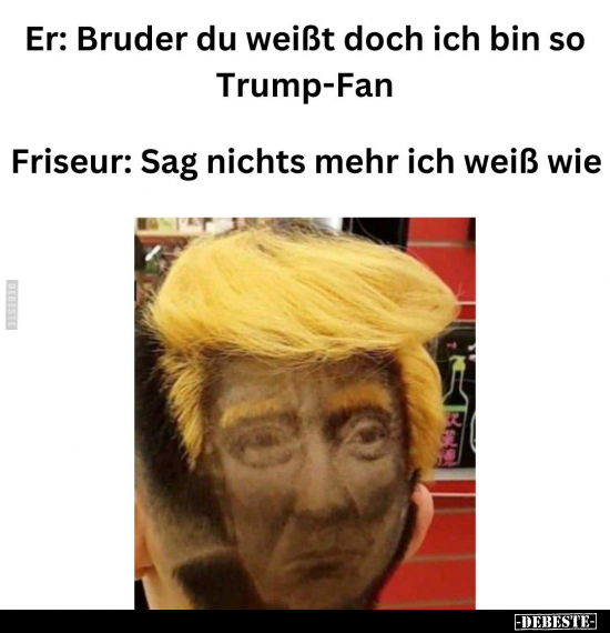 Er: Bruder du weißt doch ich bin so Trump-Fan.. - Lustige Bilder | DEBESTE.de