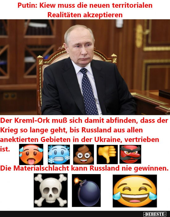 Putin und seine krankhaften Phantasien - Lustige Bilder | DEBESTE.de