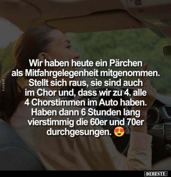 Wir haben heute ein Pärchen als Mitfahrgelegenheit mitgenommen.. - Lustige Bilder | DEBESTE.de