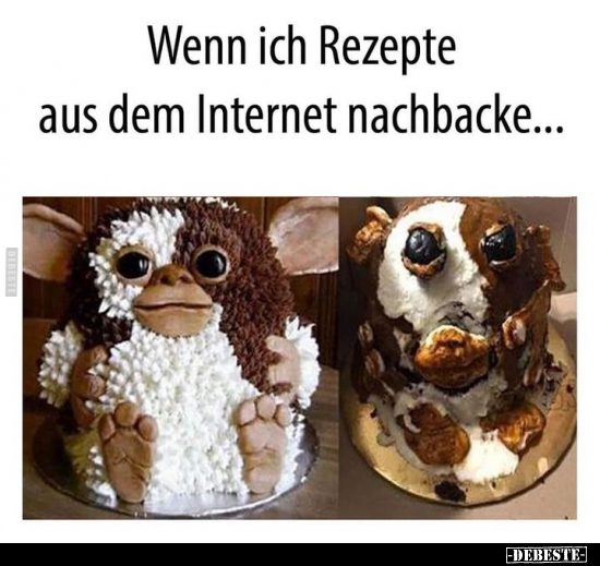 Wenn ich Rezepte aus dem Internet nachbacke... - Lustige Bilder | DEBESTE.de