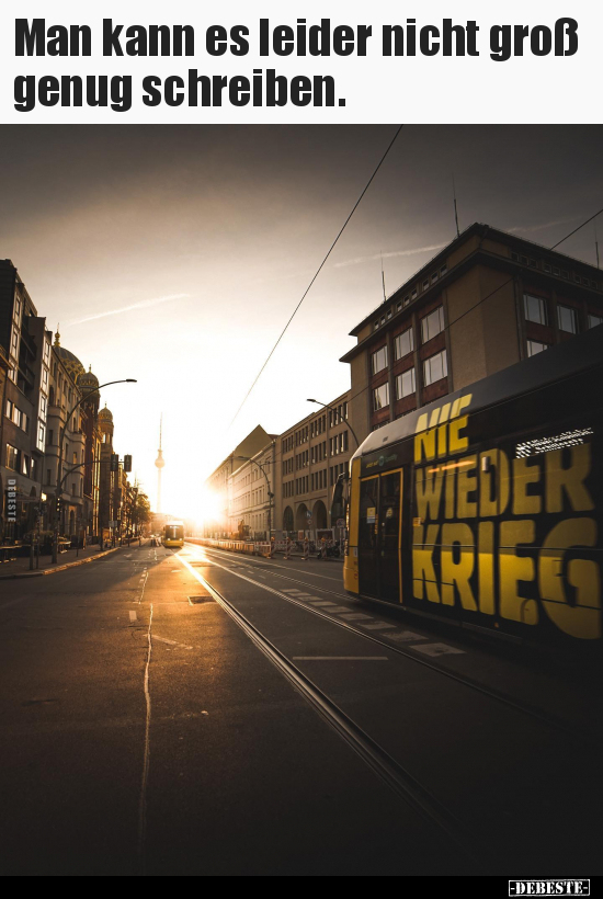Man kann es leider nicht groß genug schreiben.