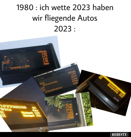 1980: ich wette 2023 haben wir fliegende Autos.. - Lustige Bilder | DEBESTE.de