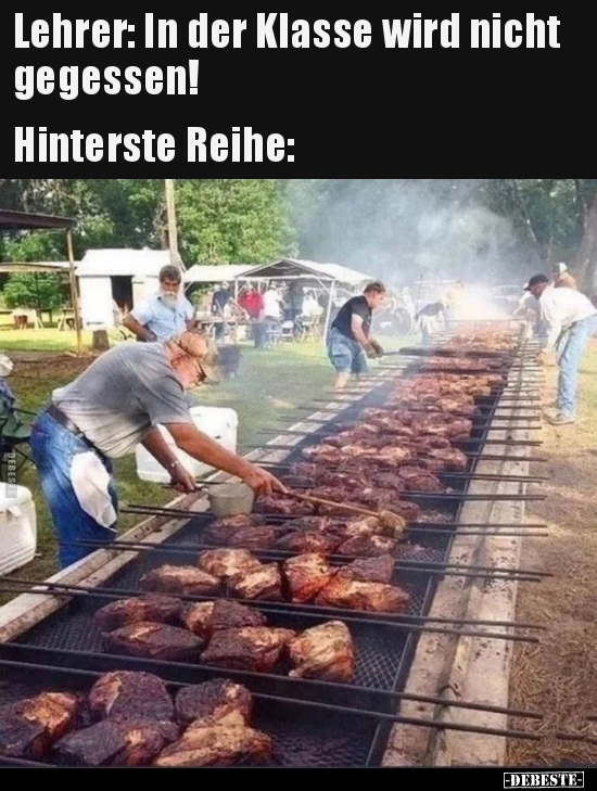 Lehrer: In der Klasse wird nicht gegessen!...