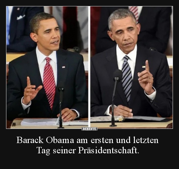 Barack Obama am ersten und letzten Tag seiner.. - Lustige Bilder | DEBESTE.de
