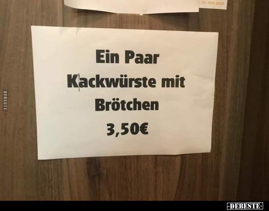 Ein Paar Ka*ckwürste mit Brötchen 3,50€.. - Lustige Bilder | DEBESTE.de