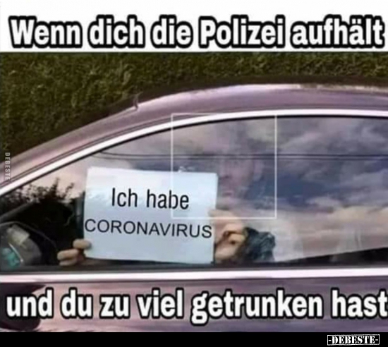 Wenn dich die Polizei aufhält und du zu viel getrunken.. - Lustige Bilder | DEBESTE.de