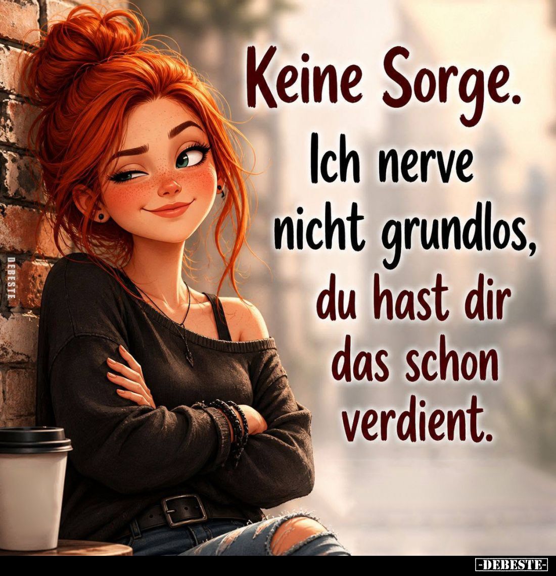 Keine Sorge.
Ich nerve nicht grundlos, du hast dir das schon verdient.
