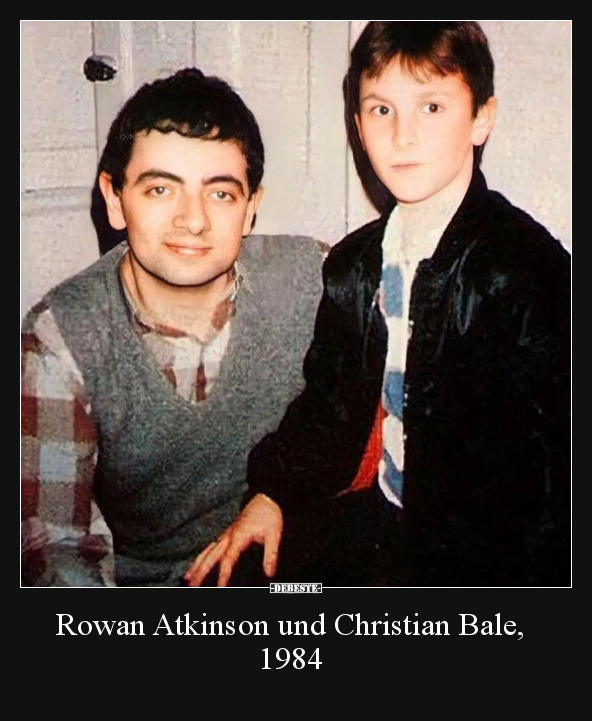 Rowan Atkinson und Christian Bale, 1984.. - Lustige Bilder | DEBESTE.de