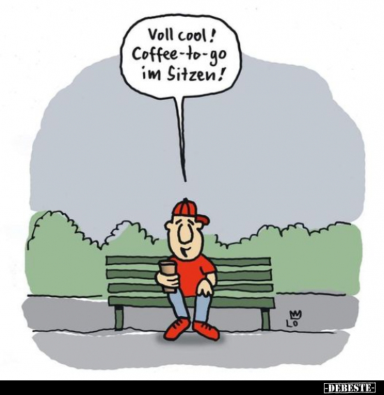 Voll cool! Coffee-to-go im Sitzen!..