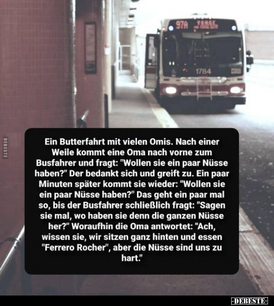 Ein Butterfahrt mit vielen Omis, Nach einer Weile kommt..