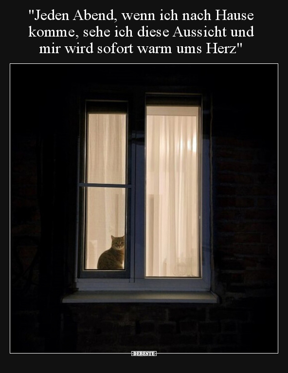 "Jeden Abend, wenn ich nach Hause komme, sehe ich diese.." - Lustige Bilder | DEBESTE.de