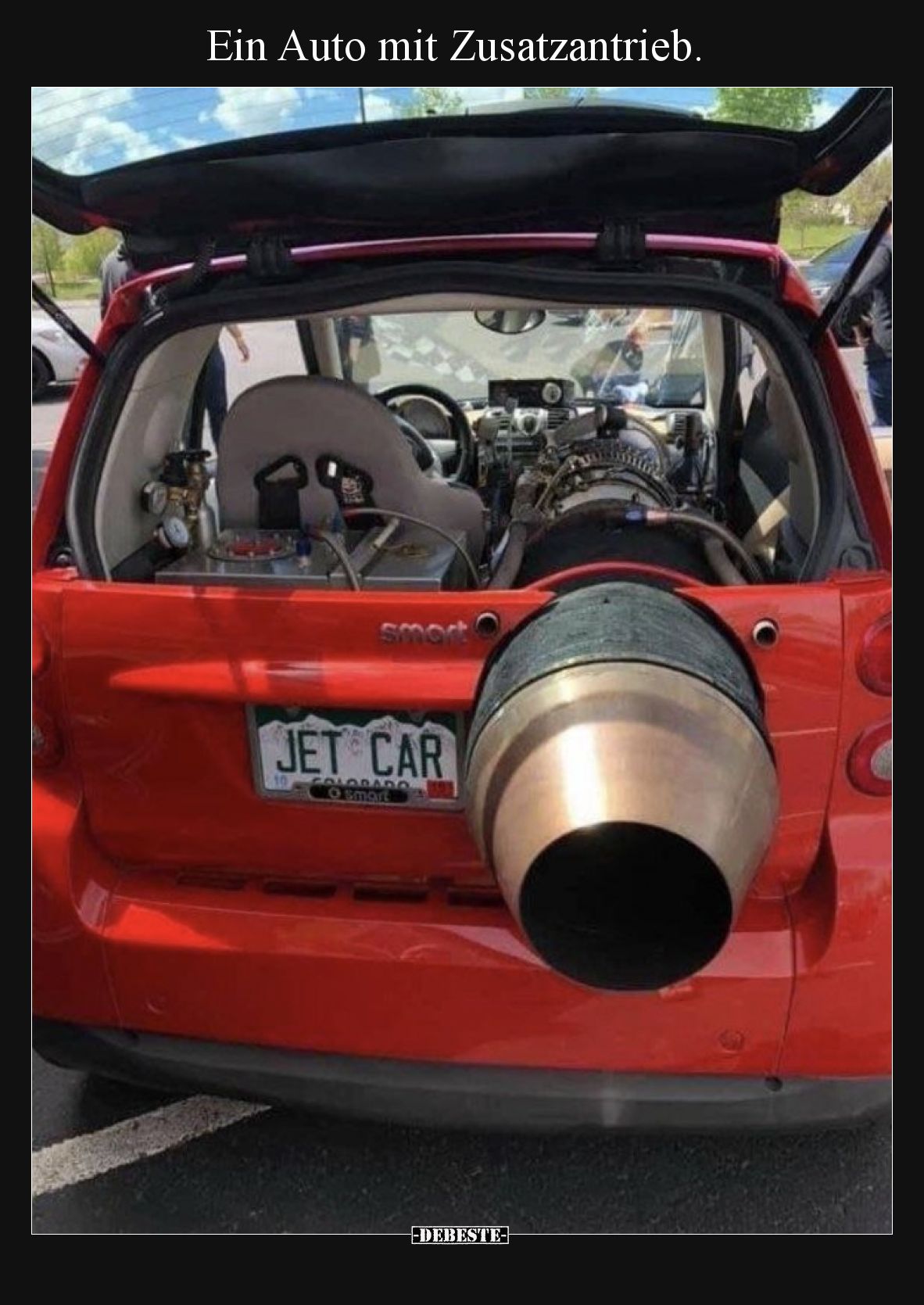 Ein Auto mit Zusatzantrieb.