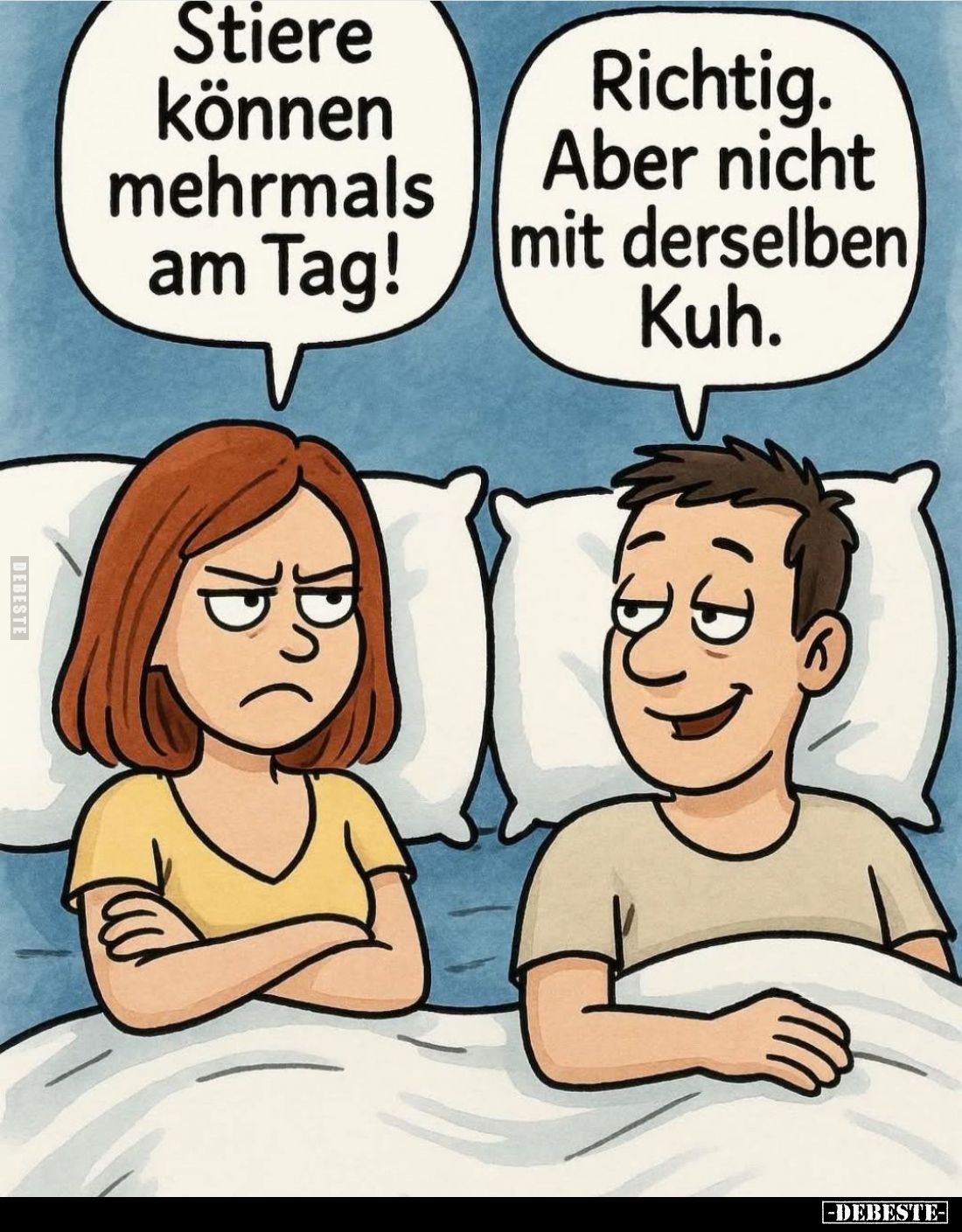 Stiere können mehrmals am Tag! - Richtig. Aber nicht mit derselben Kuh.