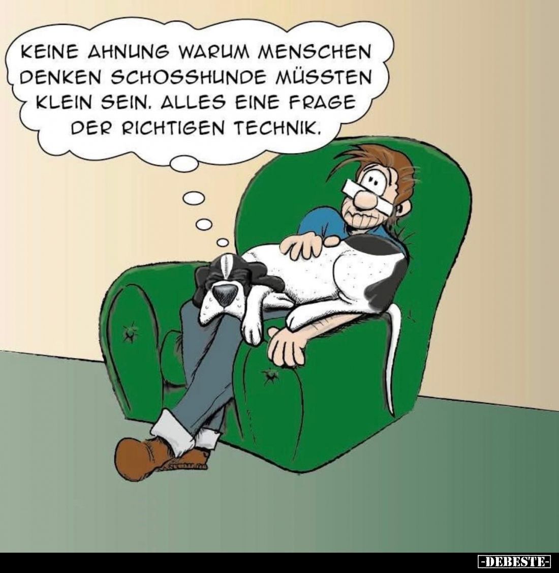 Keine Ahnung warum Menschen denken Schoßhunde müssten klein sein. Alles eine Frage der richtigen Technik.