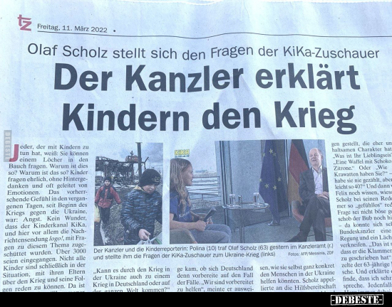 Der Kanzler erklärt Kindern den Krieg.. - Lustige Bilder | DEBESTE.de