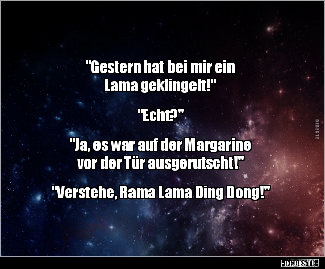 "Gestern hat bei mir ein Lama.." - Lustige Bilder | DEBESTE.de