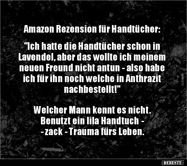 Amazon Rezension für Handtücher:  "Ich hatte die.." - Lustige Bilder | DEBESTE.de