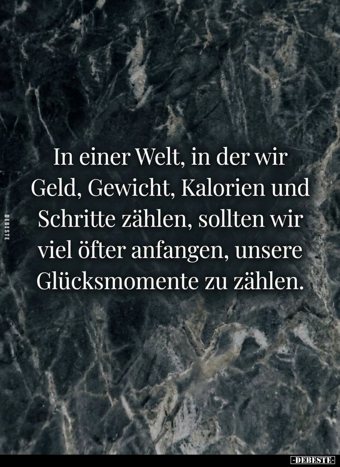 In einer Welt, in der wir
Geld, Gewicht, Kalorien und
Schritte zählen, sollten wir
viel öfter anfangen, unsere
Glücksmome...