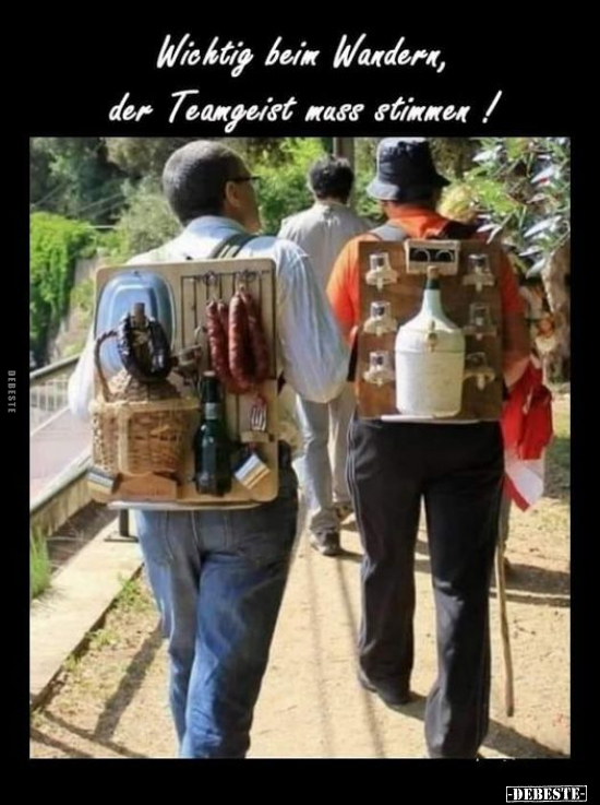 Wichtig beim Wandern, der Teamgeist mass stimmen!.. - Lustige Bilder | DEBESTE.de