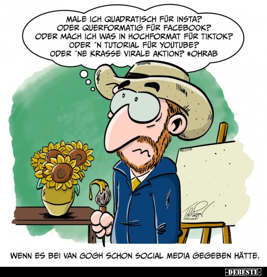 Wenn es bei van Gogh schon Social Media gegeben.. - Lustige Bilder | DEBESTE.de