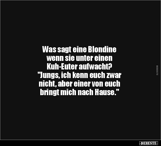 Was sagt eine Blondine.. - Lustige Bilder | DEBESTE.de