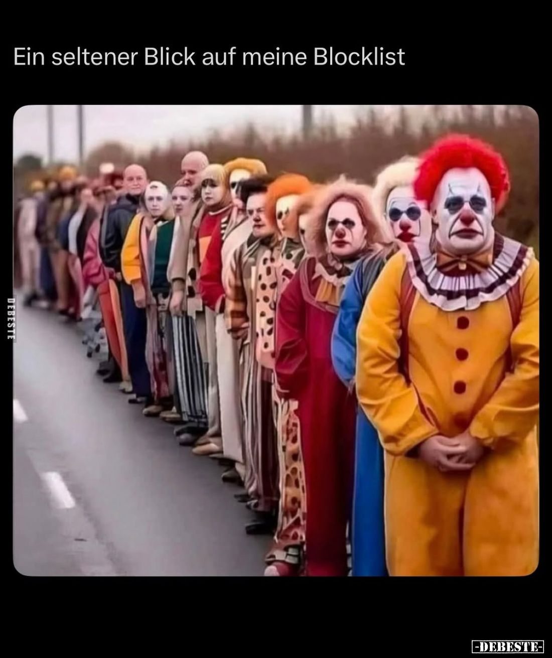 Ein seltener Blick auf meine Blocklist.