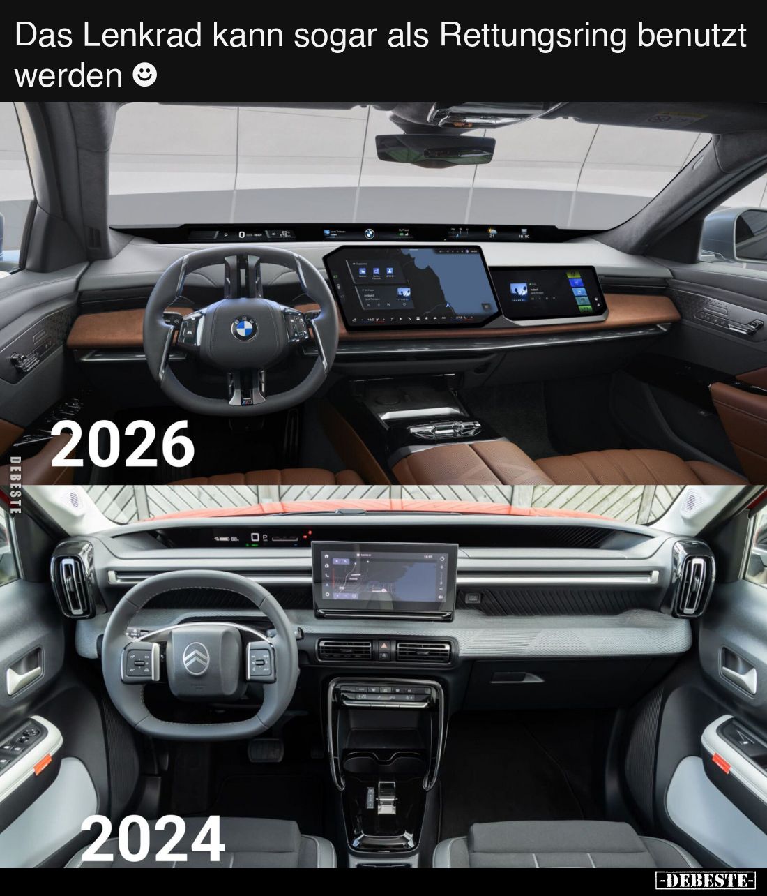 Das Lenkrad kann sogar als Rettungsring benutzt werden..