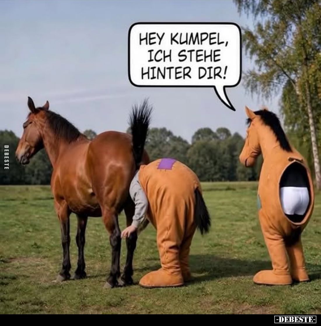 Hey Kumpel, ich stehe hinter dir!