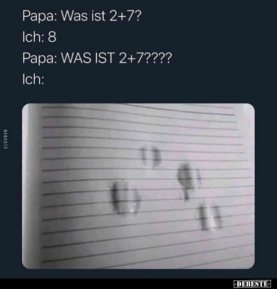 Papa: was ist 2+7?.. - Lustige Bilder | DEBESTE.de