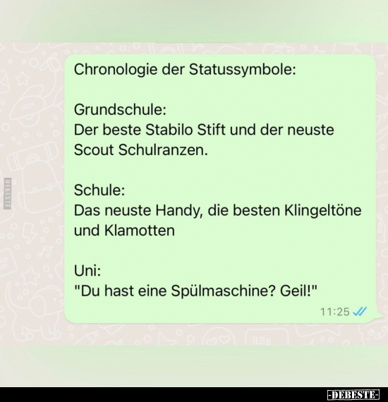 Chronologie der Statussymbole: Grundschule.. - Lustige Bilder | DEBESTE.de