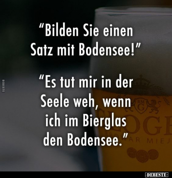 "Bilden Sie einen Satz mit Bodensee!".. - Lustige Bilder | DEBESTE.de