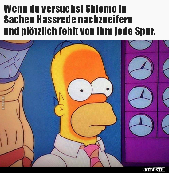 Wenn du versuchst Shlomo in Sachen Hassrede.. - Lustige Bilder | DEBESTE.de