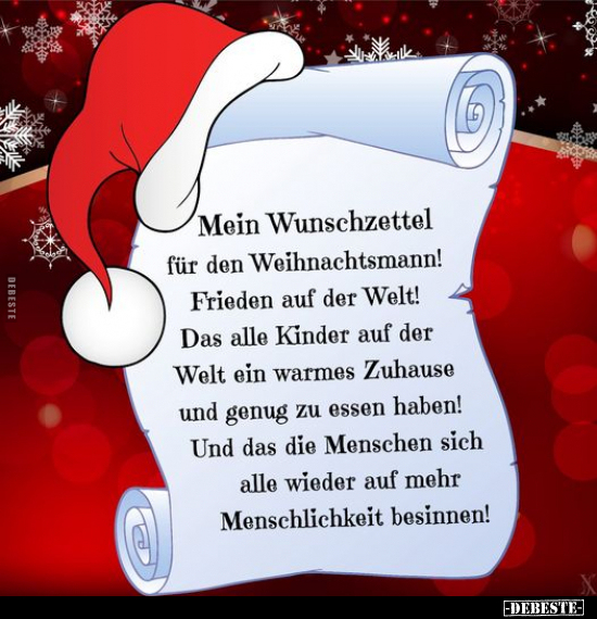 Mein Wunschzettel für den Weihnachtsmann!.. - Lustige Bilder | DEBESTE.de