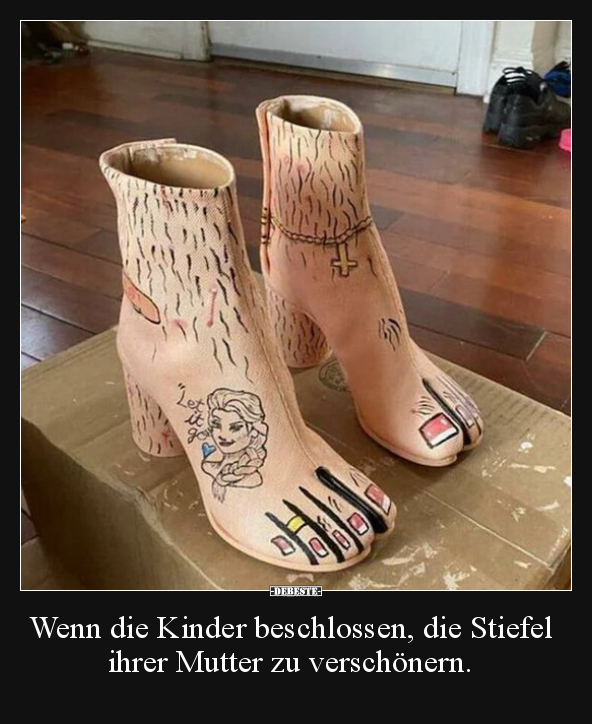 Wenn die Kinder beschlossen, die Stiefel ihrer Mutter zu.. - Lustige Bilder | DEBESTE.de