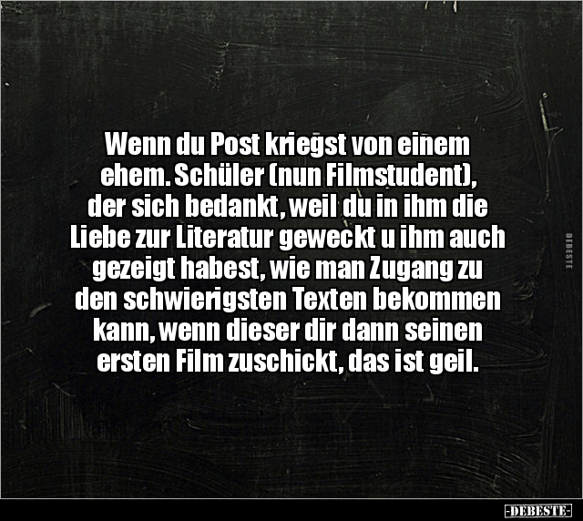 Wenn du Post kriegst von einem ehem... - Lustige Bilder | DEBESTE.de